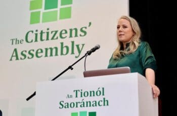 Lucy Gaffney addressing the Citizen's Assembly on Biodiversity Loss, November 2022