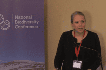 Lucy Gaffney speaking at the National Biodiversity Conference, Dublin, June 2022